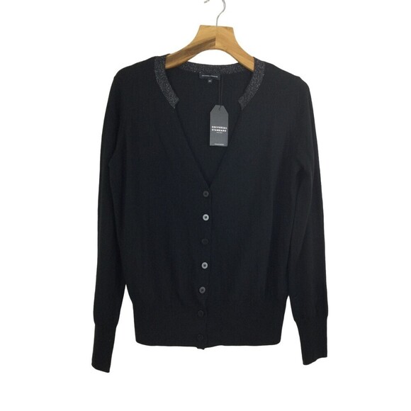 Universal Standard Merino Wool V-Neck Button Down Knit Cardigan Sweater Sz 2XS M - Picture 1 of 8